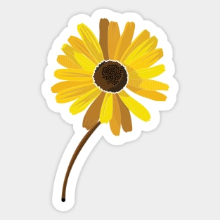 Flora Vignette: Yellow(Golden) Daisy Sticker